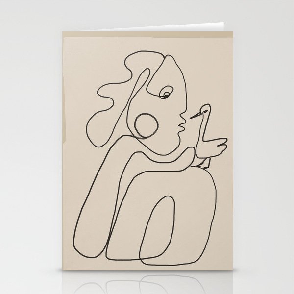 Gentle Abstract Line 5 Stationery Card Gallery Image 1