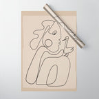 Gentle Abstract Line 5 Wrapping Paper Gallery Image 1