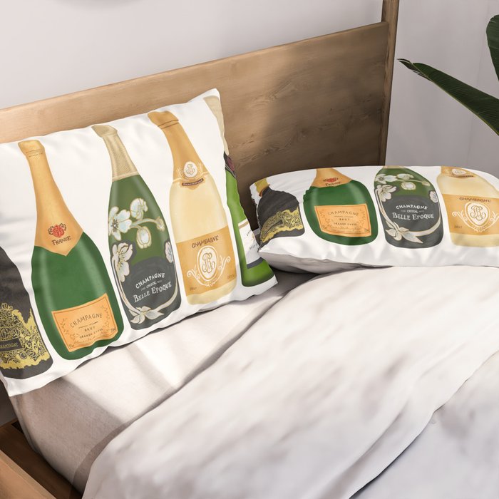 Champagne Bottles Pillow Sham Gallery Image 2