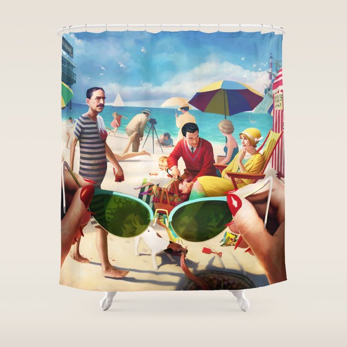 Under The Boardwalk Shower Curtain Gallery Image 1