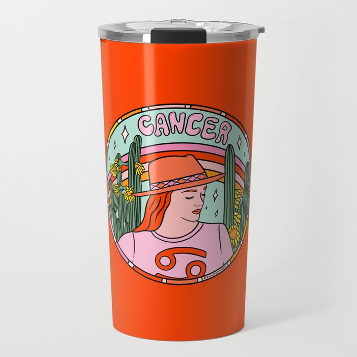 Cancer Cowgirl Travel Mug Gallery Image 1