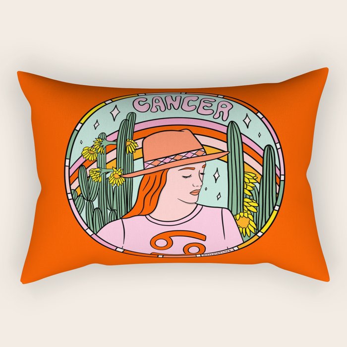 Cancer Cowgirl Rectangular Pillow Gallery Image 2