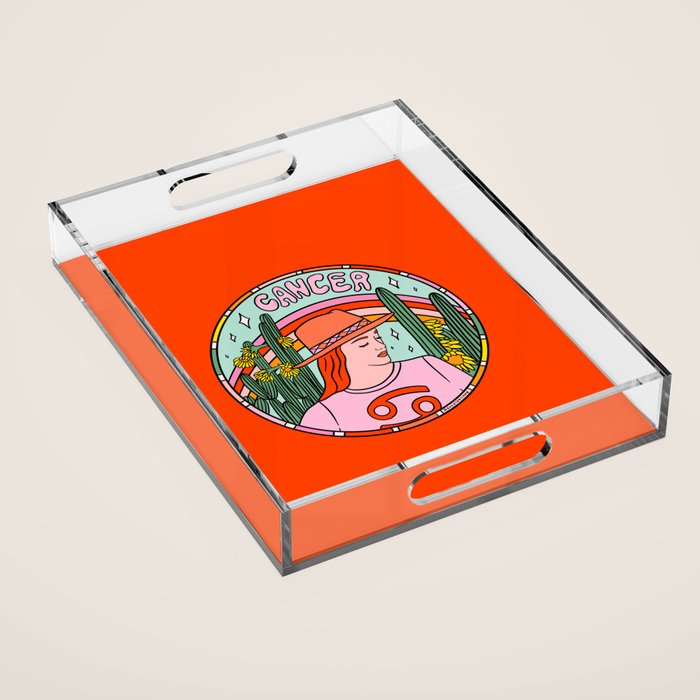 Cancer Cowgirl Acrylic Tray Gallery Image 1