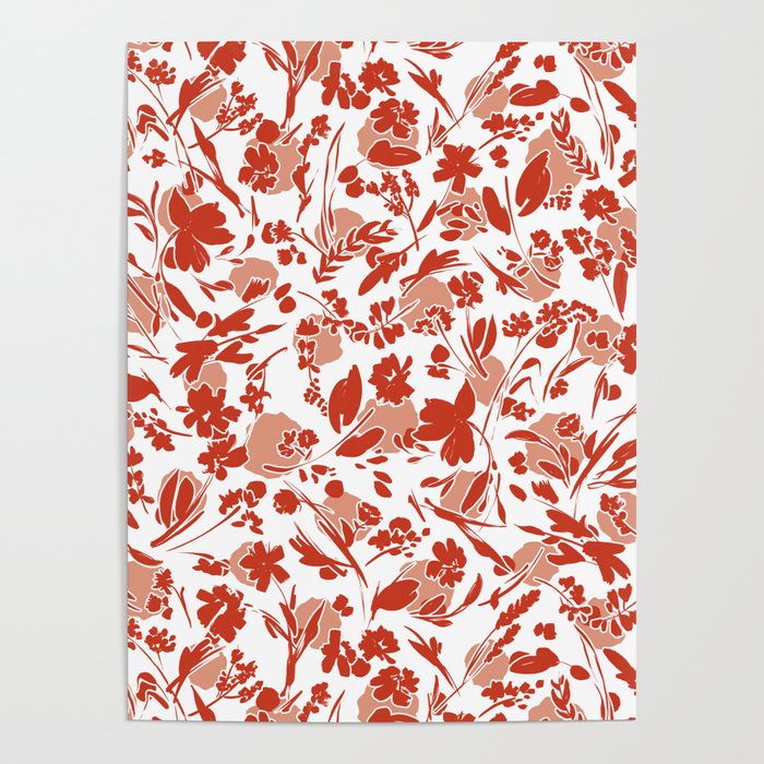 Wild flowering reddish meadow Poster Gallery Image 1