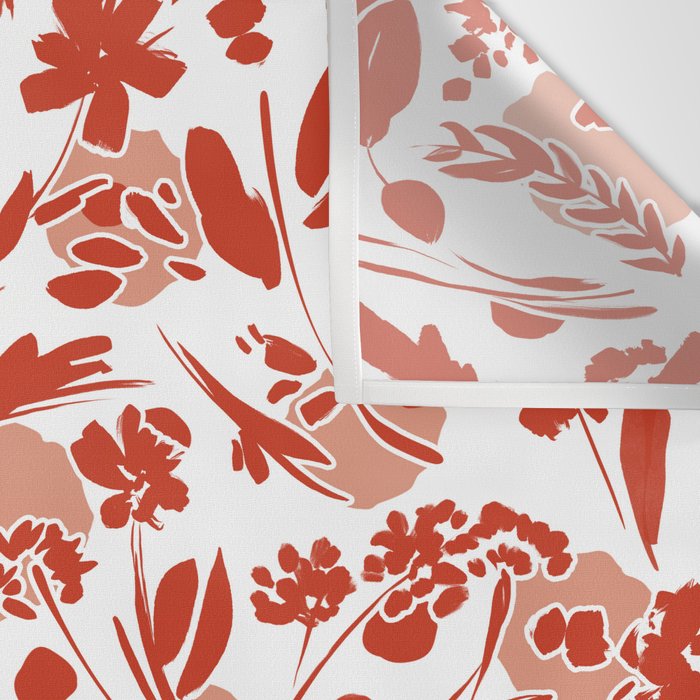 Wild flowering reddish meadow Wall Tapestry Gallery Image 3