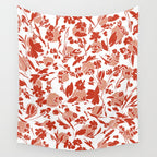 Wild flowering reddish meadow Wall Tapestry Gallery Image 4