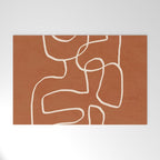 Abstract line art 15 Terracotta Welcome Mat Gallery Image 1