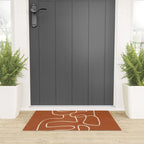 Abstract line art 15 Terracotta Welcome Mat Gallery Image 3