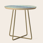 Striped Abstract Glass Relection Side Table Gallery Image 1