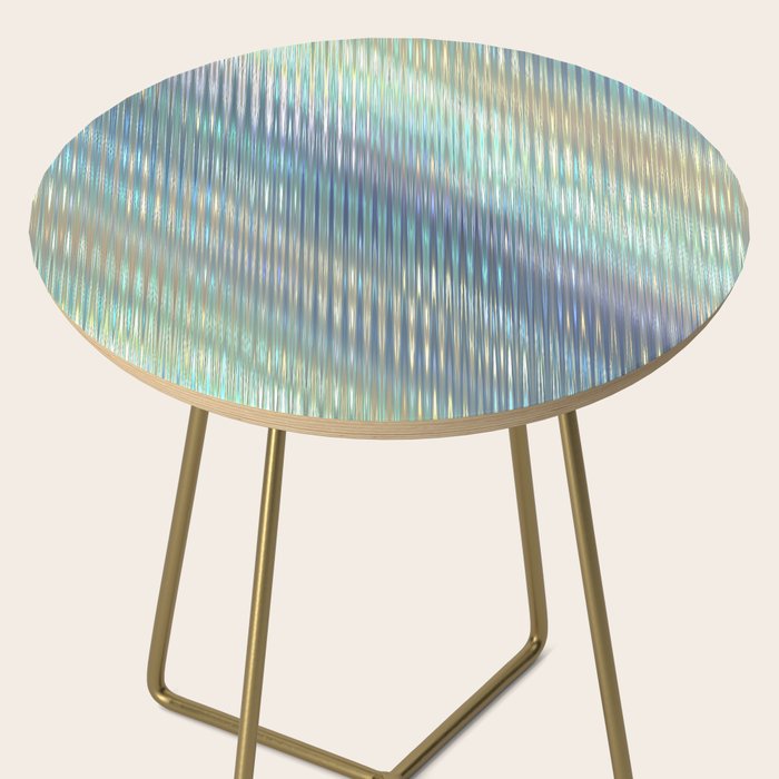 Striped Abstract Glass Relection Side Table Gallery Image 2