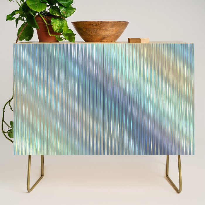 Striped Abstract Glass Relection Credenza Gallery Image 1