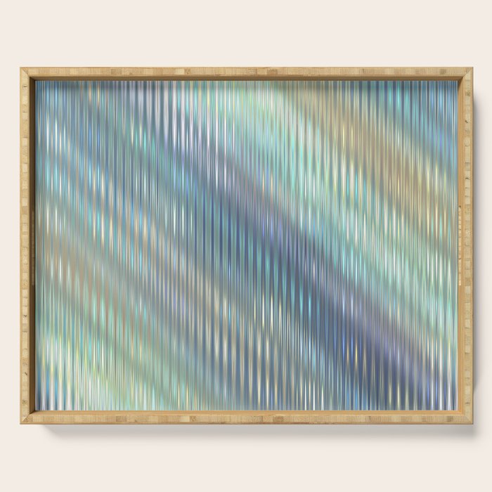 Striped Abstract Glass Relection Serving Tray Gallery Image 1