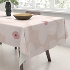 Blush Pink Retro Flower Tablecloth Gallery Image 3