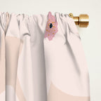 Blush Pink Retro Flower Window Curtain Gallery Image 2