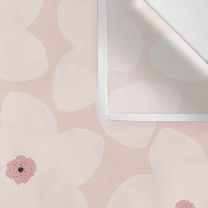 Blush Pink Retro Flower Wall Tapestry Gallery Image 3