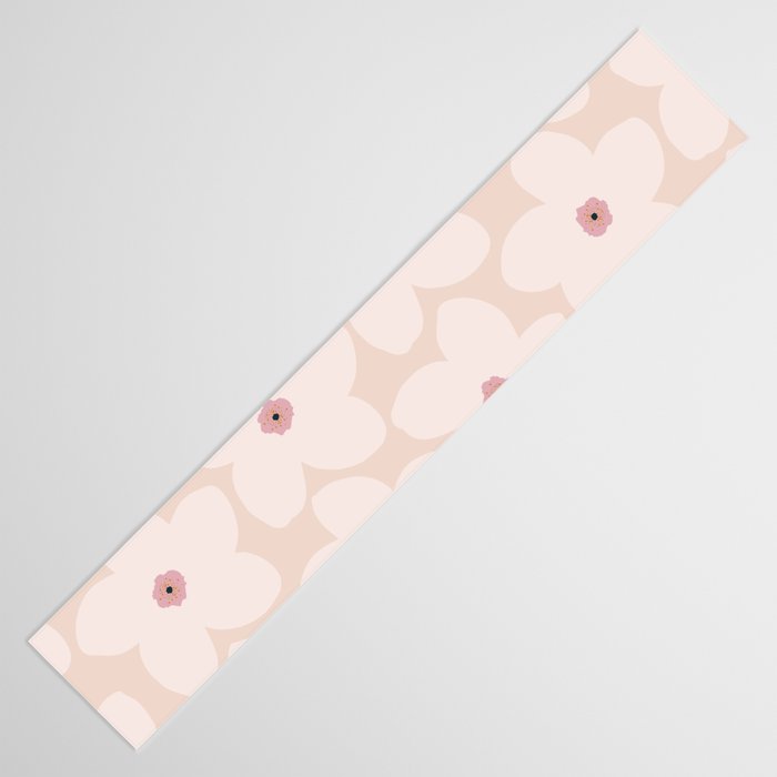 Blush Pink Retro Flower Table Runner Gallery Image 3