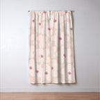 Blush Pink Retro Flower Window Curtain Gallery Image 3