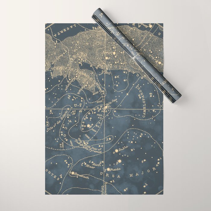 Vintage Astronomical Charts - Stars and Constellations Wrapping Paper Gallery Image 1