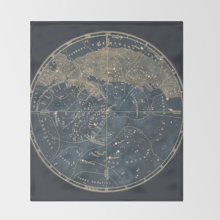 Vintage Astronomical Charts - Stars and Constellations Throw Blanket Gallery Image 2