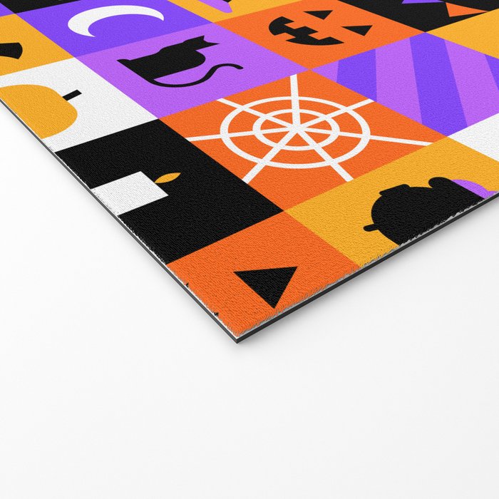 Geometric halloween mosaic pattern Welcome Mat Gallery Image 2