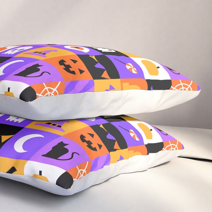 Geometric halloween mosaic pattern Pillow Sham Gallery Image 3