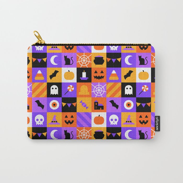 Geometric halloween mosaic pattern Carry All Pouch Gallery Image 1