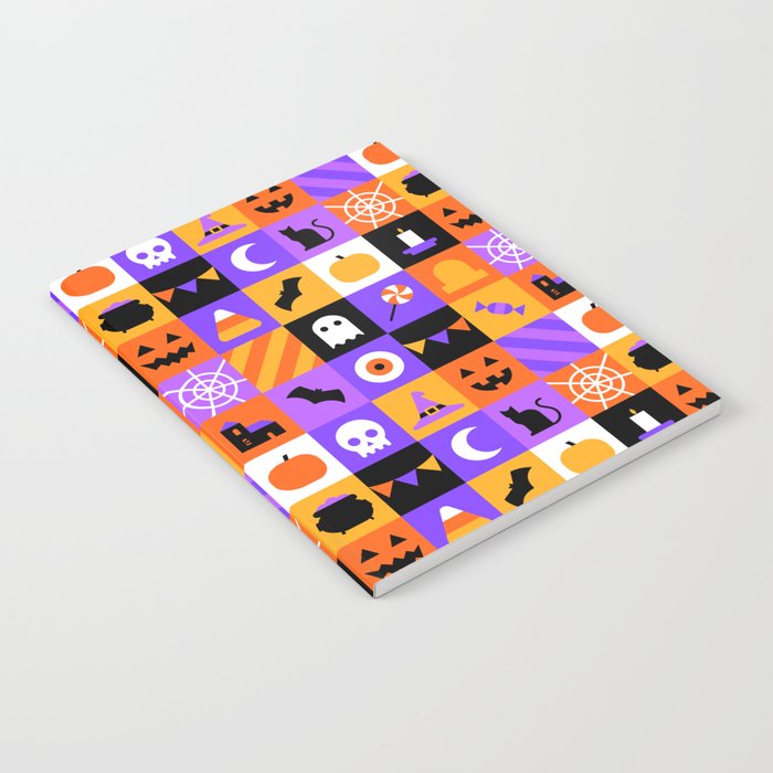 Geometric halloween mosaic pattern Notebook Gallery Image 1