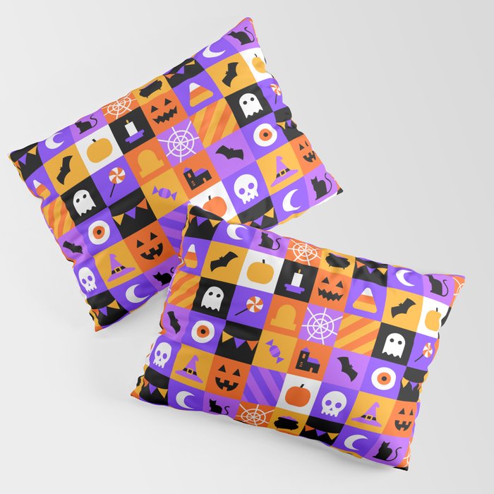 Geometric halloween mosaic pattern Pillow Sham Gallery Image 1