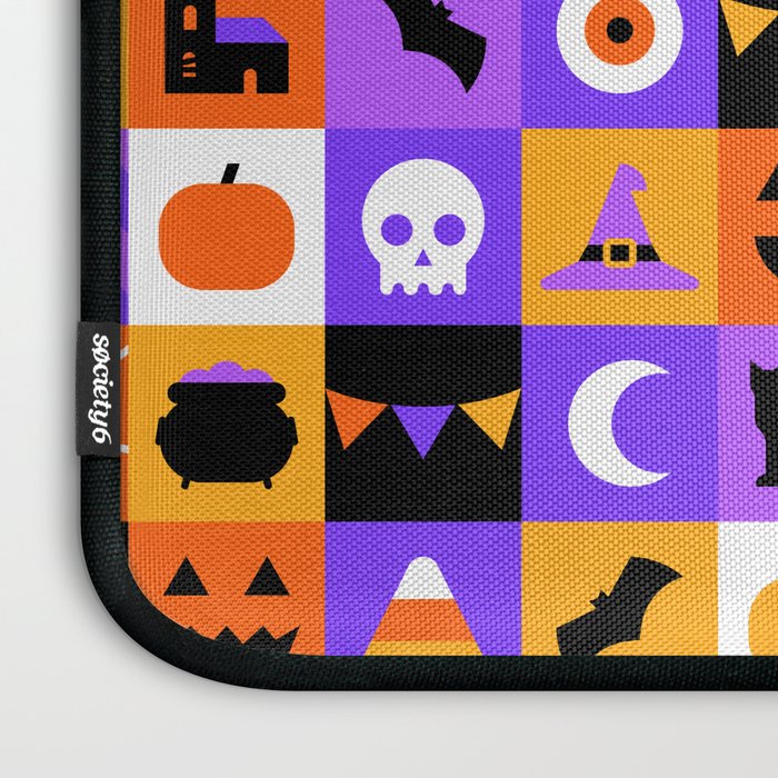 Geometric halloween mosaic pattern Laptop Sleeve Gallery Image 3
