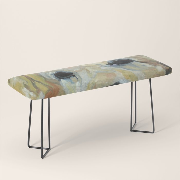 Shiner the Golden Retriever Portrait Bench Gallery Image 1