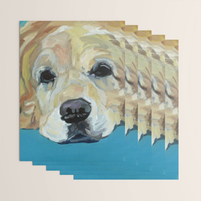 Shiner the Golden Retriever Portrait Wrapping Paper Gallery Image 3