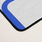 Geometric Mod Links Midcentury Modern Pattern Royal Blue and White Desk Mat Gallery Image 4