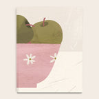  graphic illustration of green apples in a pink bowl Notebook Gallery Image 4