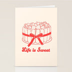 Preppy Strawberry Cake Stationery Card Gallery Image 2