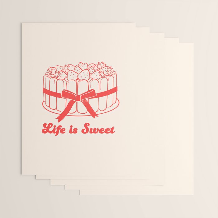 Preppy Strawberry Cake Wrapping Paper Gallery Image 3