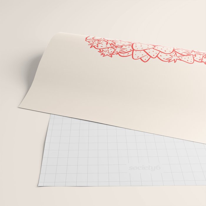 Preppy Strawberry Cake Wrapping Paper Gallery Image 2