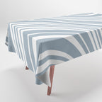Wavy Stripes XXXVI - Natural Blue  Tablecloth Gallery Image 1