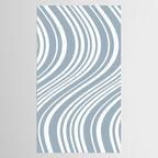 Wavy Stripes XXXVI - Natural Blue  Tablecloth Gallery Image 2
