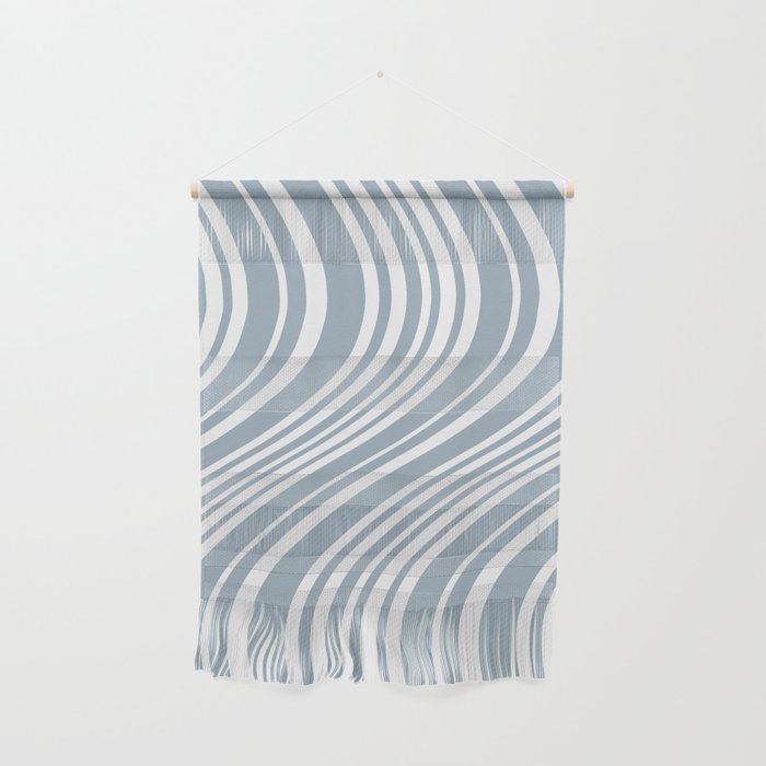 Wavy Stripes XXXVI - Natural Blue  Wall Hanging Gallery Image 1