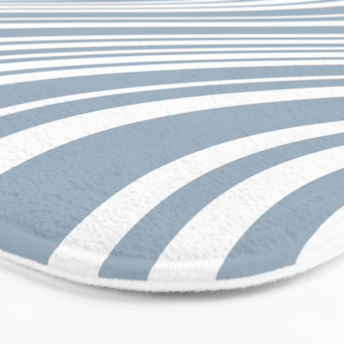 Wavy Stripes XXXVI - Natural Blue  Bath Mat Gallery Image 3