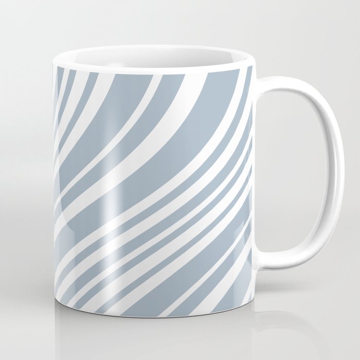 Wavy Stripes XXXVI - Natural Blue  Coffee Mug Gallery Image 1