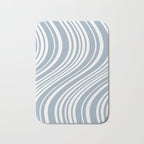 Wavy Stripes XXXVI - Natural Blue  Bath Mat Gallery Image 1