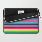 Pink Mexican Serape Blanket Stripes Laptop Sleeve Gallery Image 2