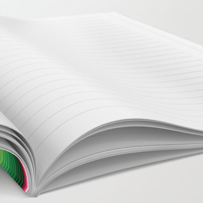 Pink Mexican Serape Blanket Stripes Notebook Gallery Image 2