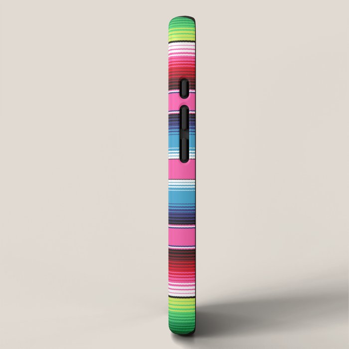 Pink Mexican Serape Blanket Stripes iPhone Case Gallery Image 2