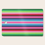 Pink Mexican Serape Blanket Stripes Cutting Board Gallery Image 1