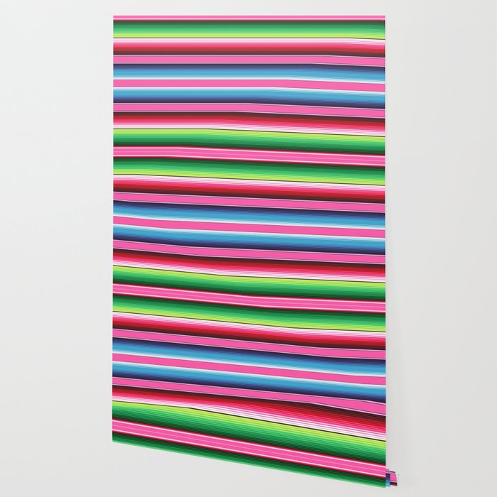 Pink Mexican Serape Blanket Stripes Wallpaper Gallery Image 2