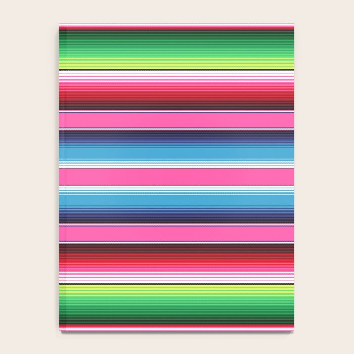 Pink Mexican Serape Blanket Stripes Notebook Gallery Image 4