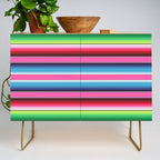 Pink Mexican Serape Blanket Stripes Credenza Gallery Image 1