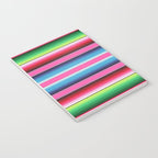 Pink Mexican Serape Blanket Stripes Notebook Gallery Image 3